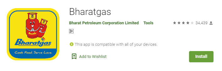 bharat gas booking with mobile app