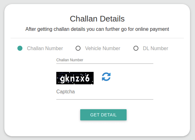 online check e-challan status