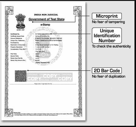 Property Registration Stamp Paper