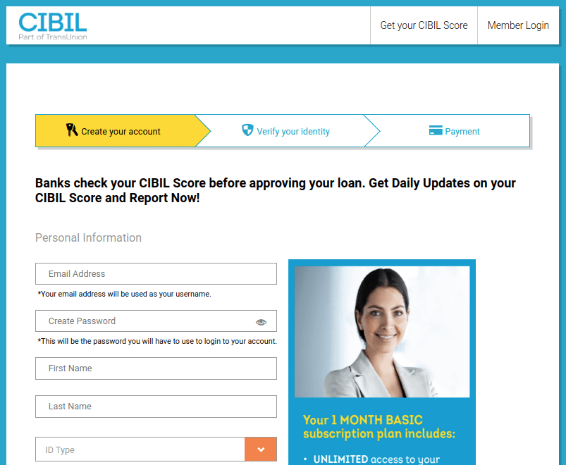 CIBIL User Register Online