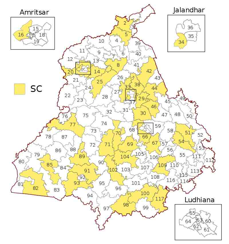 Punjab MLA Seats Map