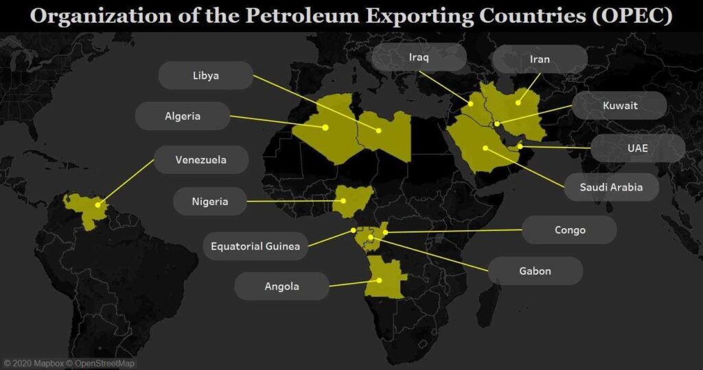 OPEC Countries Map