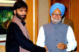 Yasin malik aith Pm Manmohan Singh