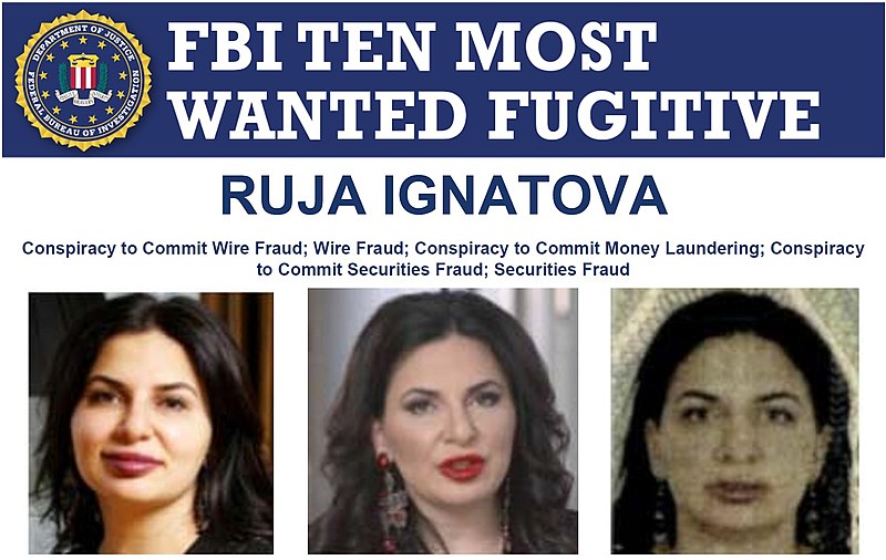 Ruja Ignatova FBI Mosted Wanted in Top 10 List