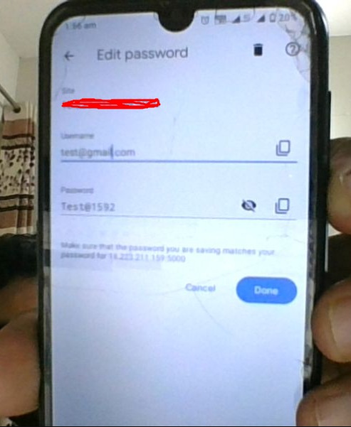 Find Gmai Password in Mobile
