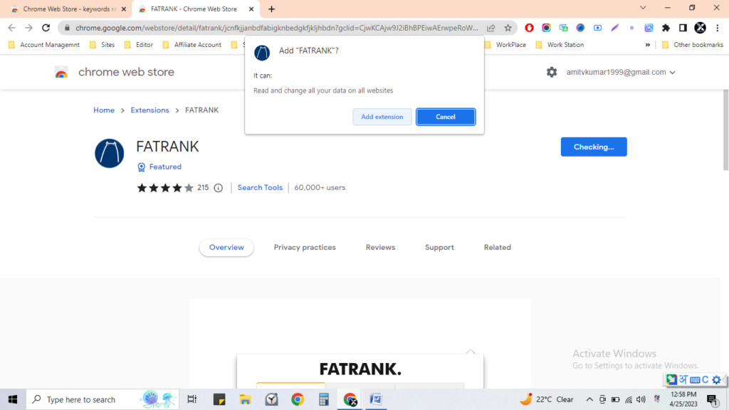 How to Use FATRANK Chrome Extension